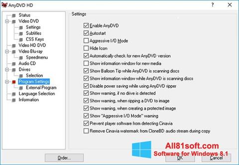 Capture d'écran AnyDVD pour Windows 8.1