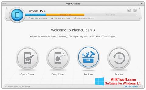 Capture d'écran PhoneClean pour Windows 8.1