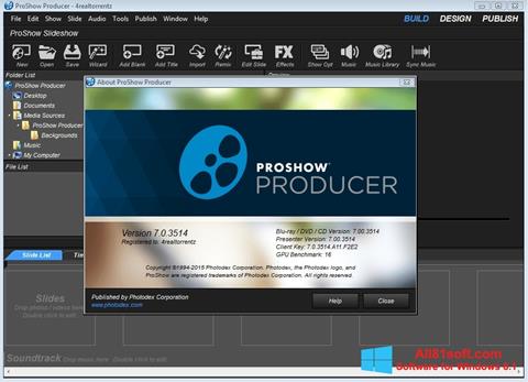 Capture d'écran ProShow Producer pour Windows 8.1