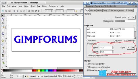 Capture d'écran Inkscape pour Windows 8.1