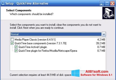 Capture d'écran QuickTime Alternative pour Windows 8.1