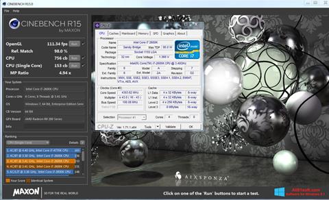Capture d'écran CINEBENCH pour Windows 8.1