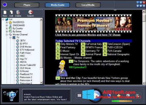 Capture d'écran Online TV Live pour Windows 8.1