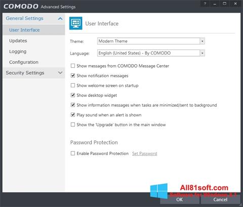 Capture d'écran Comodo Internet Security pour Windows 8.1