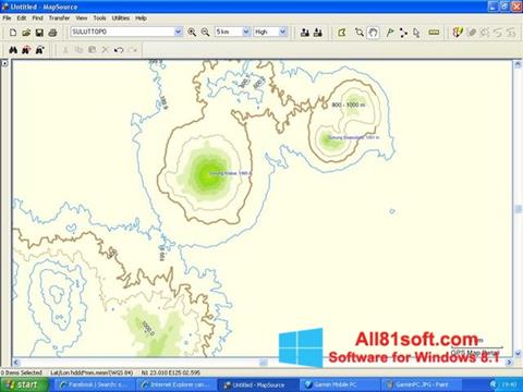 Capture d'écran MapSource pour Windows 8.1