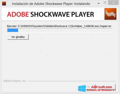 Capture d'écran Adobe Shockwave Player pour Windows 8.1