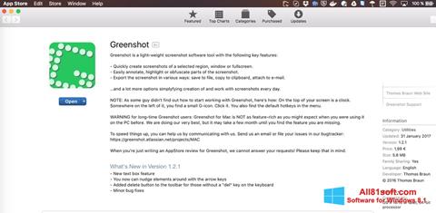 Capture d'écran Greenshot pour Windows 8.1