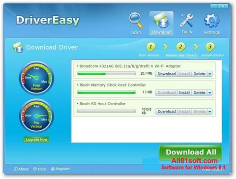 Capture d'écran Driver Easy pour Windows 8.1