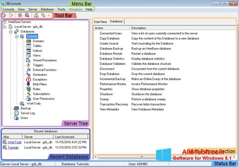 Capture d'écran InterBase pour Windows 8.1