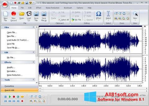 Capture d'écran Free Audio Editor pour Windows 8.1