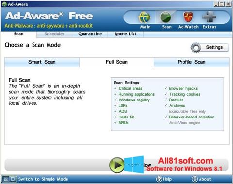 Capture d'écran Ad-Aware Free pour Windows 8.1