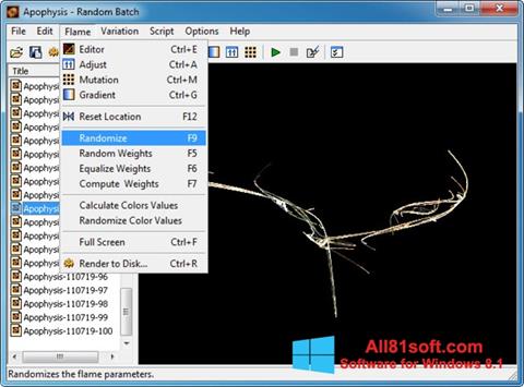 Capture d'écran Apophysis pour Windows 8.1