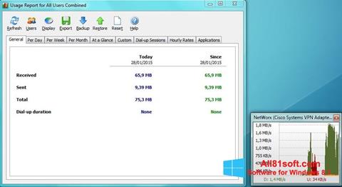 Capture d'écran NetWorx pour Windows 8.1