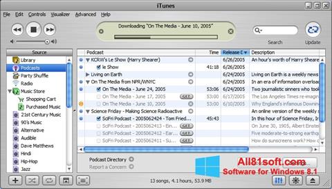 Capture d'écran iTunes pour Windows 8.1