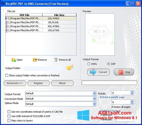 Capture d'écran PDF to DWG Converter pour Windows 8.1