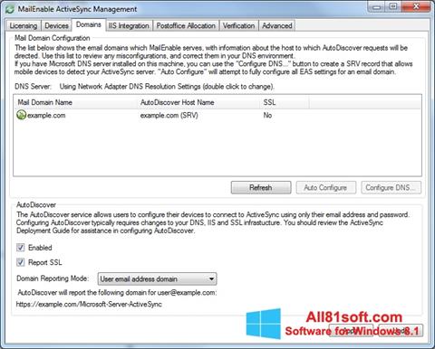 Capture d'écran Microsoft ActiveSync pour Windows 8.1