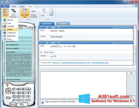 Capture d'écran Microsoft Mathematics pour Windows 8.1