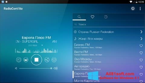 Capture d'écran Radiocent pour Windows 8.1