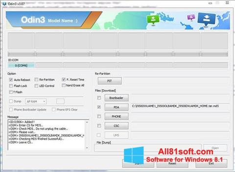 Capture d'écran Odin pour Windows 8.1