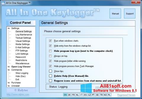 Capture d'écran Keylogger pour Windows 8.1