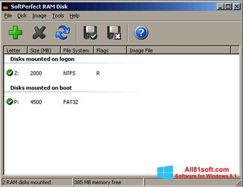 Capture d'écran SoftPerfect RAM Disk pour Windows 8.1