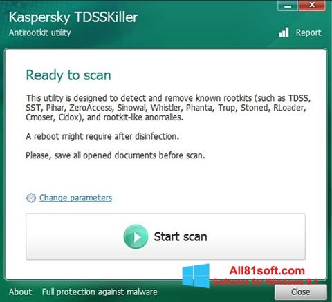 Capture d'écran Kaspersky TDSSKiller pour Windows 8.1