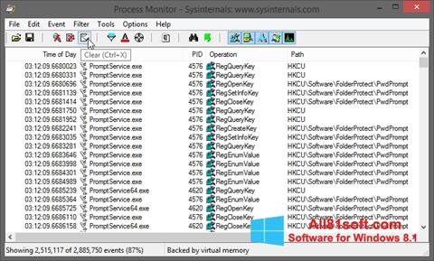Capture d'écran Process Monitor pour Windows 8.1