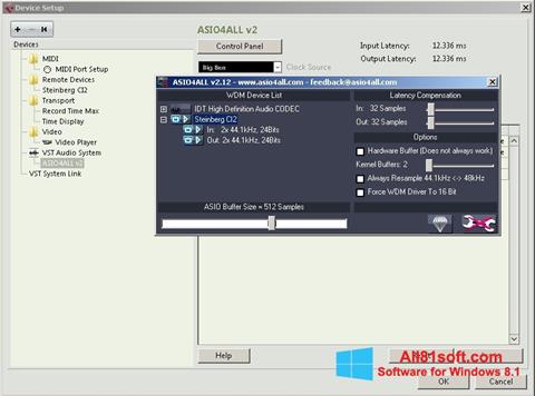 Capture d'écran ASIO4ALL pour Windows 8.1
