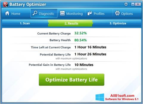 Capture d'écran Battery Optimizer pour Windows 8.1