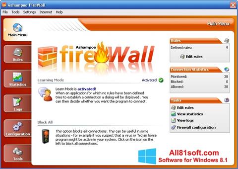 Capture d'écran Ashampoo Firewall pour Windows 8.1