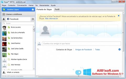 Capture d'écran Skype Beta pour Windows 8.1