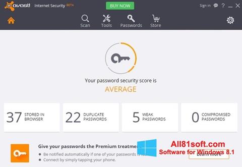 Capture d'écran Avast Internet Security pour Windows 8.1