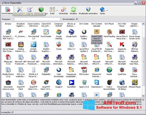 Capture d'écran Revo Uninstaller pour Windows 8.1