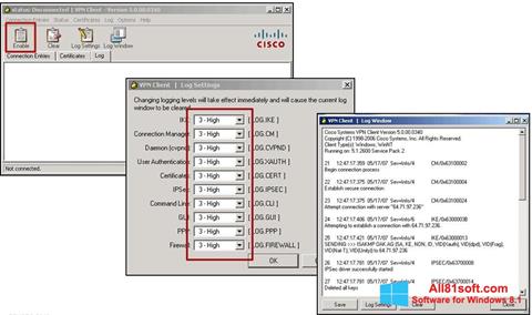 Capture d'écran Cisco VPN Client pour Windows 8.1