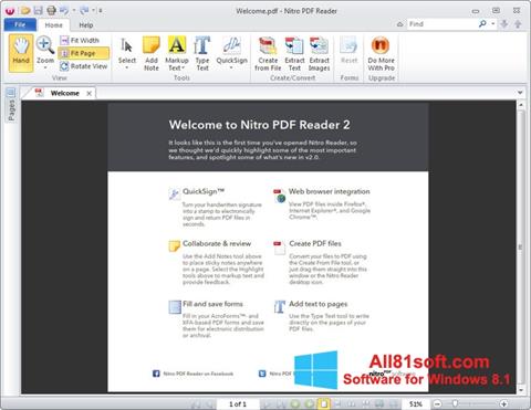 Capture d'écran Nitro PDF Reader pour Windows 8.1