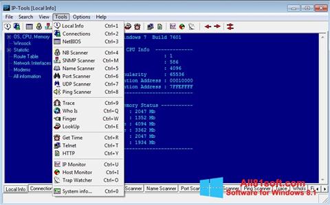 Capture d'écran IP Tools pour Windows 8.1