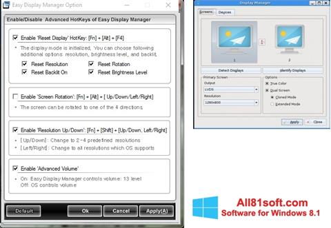 Capture d'écran Easy Display Manager pour Windows 8.1