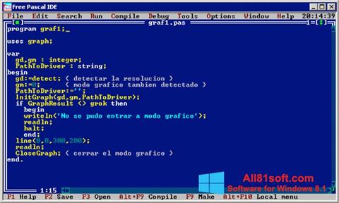 Capture d'écran Free Pascal pour Windows 8.1