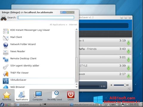 Capture d'écran VkAudioSaver pour Windows 8.1