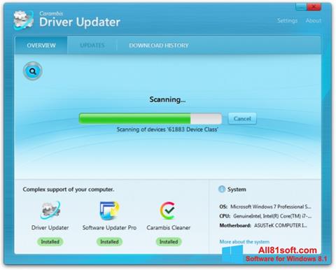 Capture d'écran Carambis Driver Updater pour Windows 8.1