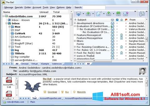 Capture d'écran The Bat! pour Windows 8.1