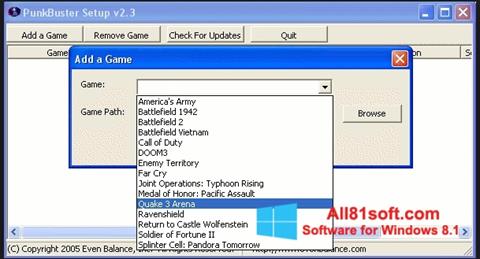 Capture d'écran PunkBuster pour Windows 8.1